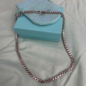 Tiffany Venetian link silver necklace 17 1/2 in